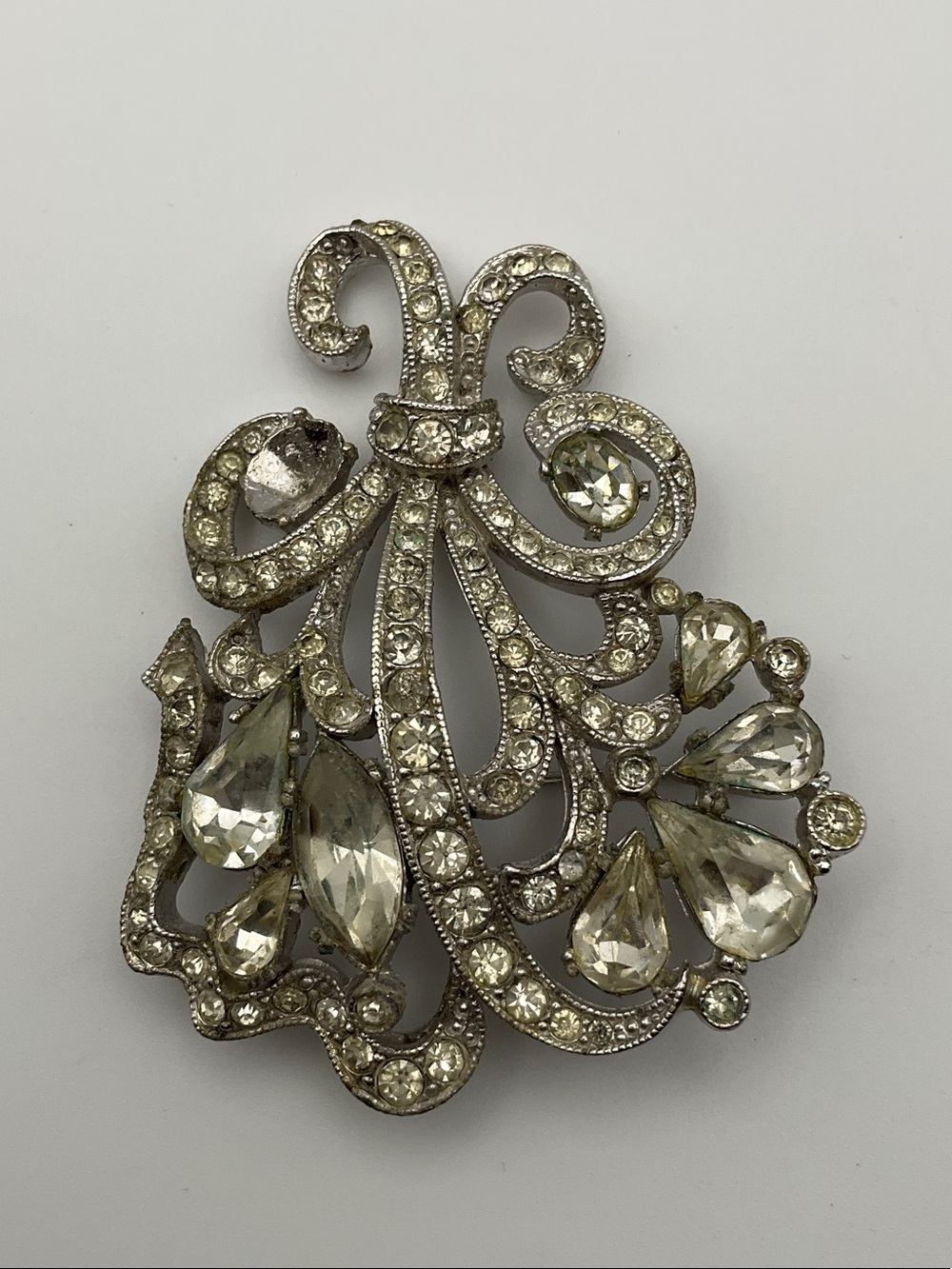 Bogoff Vintage Crystal Rhinestone Statement Brooch